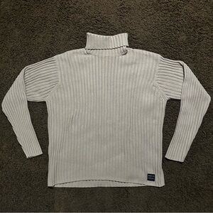Men's American Eagle Ribbed Turtleneck Sweater - Cream